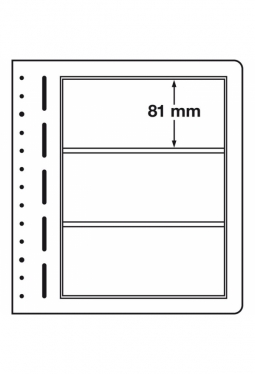 LEUCHTTURM LB Blankoblätter, 3er Einteilung, 190x81 mm