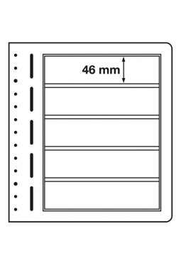 LEUCHTTURM LB Blankoblätter, 5er Einteilung, 190x46 mm