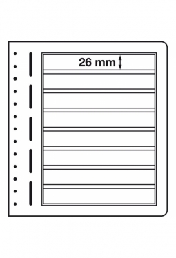 LEUCHTTURM LB Blankoblätter, 8er Einteilung, 190x26 mm