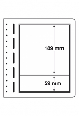 LEUCHTTURM LB Blankoblätter, 2er Einteilung, 190x189 mm, 190x59 mm