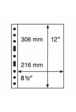 Kunststoffhüllen SH312-1C, 1er-Einteilung, 50er Pack klar