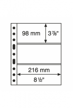 Kunststoffhüllen GRANDE, 3er-Einteilung, 5er Pack