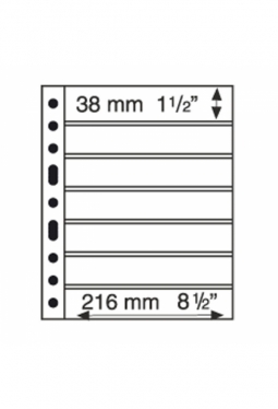 Kunststoffhüllen GRANDE, 7er Einteilung, schwarz, 5er Pack