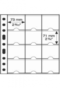 Kunststoffhüllen GRANDE für 12 Münzrähmchen XL