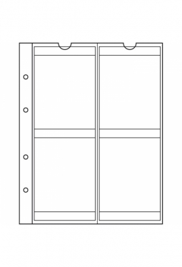 Münzhüllen NUMIS, 4 Fächer bis 66 mm Ø, 5er Pack