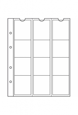 Münzhüllen NUMIS, 12 Fächer bis 44 mm Ø, 5er Pack
