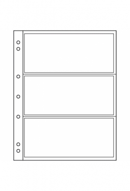 Münzhüllen NUMIS, 3 Fächer für Banknoten, 10er Pack